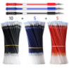 Set pixuri cu gel, negru, albastru, 0,5 mm, rezerve, drăguțe, pixuri pentru scris, rechizite de papetărie coreeană Kawaii, pentr
