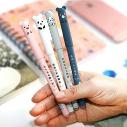 4+2+20 buc/set Kawaii pixuri cu gel erasabile 0.35mm impermeabile albastru/negru/roșu cerneală gel papetărie rechizite școlare p