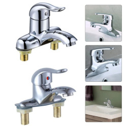 Robinet de baie cu două orificii, lavoar cu apă caldă și rece, pentru toaletă, bucătărie, baie, plastic, oțel, mixer de chiuvetă