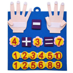 Jucării Montessori pentru copii mici, numere de degete din pâslă, jucărie matematică pentru copii, numărare, educație timpurie, 