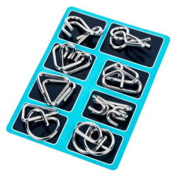 8 buc/set Metal Montessori Puzzle sârmă IQ minte creier Teaser Puzzle-uri adulți joc interactiv reliever jucării educative