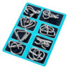 8 buc/set Metal Montessori Puzzle sârmă IQ minte creier Teaser Puzzle-uri adulți joc interactiv reliever jucării educative