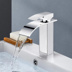 Robinet de baie cu miez de cupru, cascadă, lavoar din oțel inoxidabil, lavoar de bucătărie, robinet cu control dublu pentru apă 