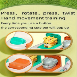 Jucării și cutii de învățare Montessori Pop-up cu animale - Îmbunătățește logica și abilitățile motorii, potrivite pentru cadour