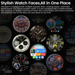 2025Nou pentru Android și iOS Smart Watch bărbați ecran AMOLED GPS traiectorie mișcare ritm cardiac Bluetooth apeluri SmartWatch