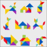 1set din lemn magnetic Tangram Puzzle Book jucării educative pentru copii Baby Kid portabil Montessori învățare inteligență