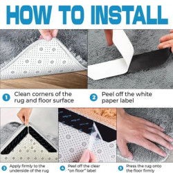 96/8 buc covor anti-alunecare autocolant reutilizabil lavabil anti-ondulare covor patch fixe autocolante podea covor mat bandă d