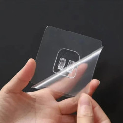 10 buc cârlige autoadezive transparente, cuier de perete, raft de depozitare, fixare patch-uri puternice, fără perforații, pentr