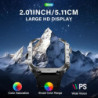 LAXASFIT Ceas inteligent pentru sporturi în aer liber 2,01 inch Ecran HD Lanternă LED Bluetooth Vorbire Ceas inteligent pentru b