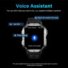 LAXASFIT Ceas inteligent pentru sporturi în aer liber 2,01 inch Ecran HD Lanternă LED Bluetooth Vorbire Ceas inteligent pentru b