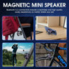 Difuzor Bluetooth magnetic pentru exterior, difuzor stereo portabil fără fir, mini difuzor stereo de călătorie, cu lumină colora