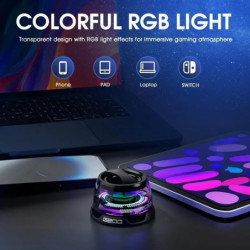 Difuzor Bluetooth magnetic pentru exterior, difuzor stereo portabil fără fir, mini difuzor stereo de călătorie, cu lumină colora