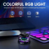 Difuzor Bluetooth magnetic pentru exterior, difuzor stereo portabil fără fir, mini difuzor stereo de călătorie, cu lumină colora