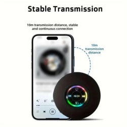 Difuzor portabil Bluetooth cu LED-uri impermeabile IPX4, cu ventuză mare pentru exterior, poate fi adsorbit, audio pe perete