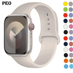 Banda din silicon pentru curea Apple Watch 44mm 45mm 40mm 41mm 42-38mm 45mm bratara sport iwatch seria 8 7 6 5 4 3 SE 9 Ultra 2 
