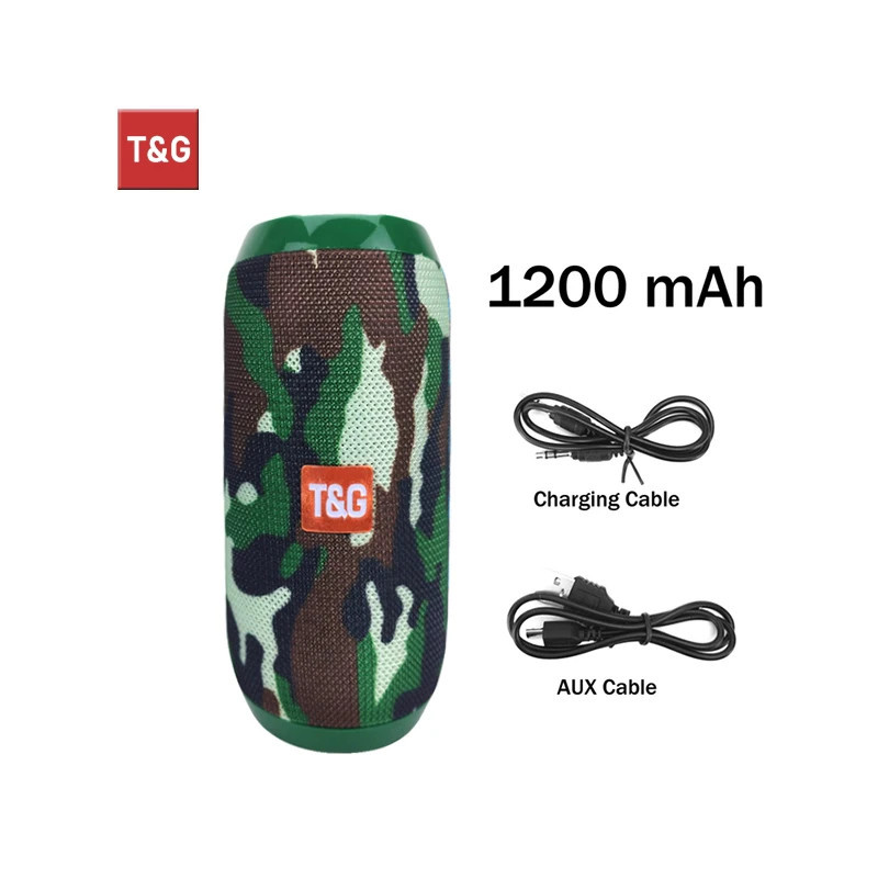 Bluetooth Speaker T&G TG117 Portable TWS Sound Box Waterproof Loudspeaker Outdoor Stereo Surround Speakers Support TF FM Radio