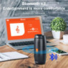 Difuzor Bluetooth USB TF, difuzor dual stereo în aer liber, redare FM voce difuzare subwoofer portabil wireless