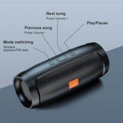 Difuzor Bluetooth USB TF, difuzor dual stereo în aer liber, redare FM voce difuzare subwoofer portabil wireless