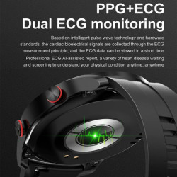 2024 Ceas inteligent Bluetooth pentru bărbați, afișaj HD 360 * 360, ritm cardiac, monitor de fitness, ECG + PPG, ceasuri intelig