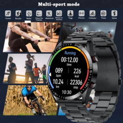 2024 Ceas inteligent Bluetooth pentru bărbați, afișaj HD 360 * 360, ritm cardiac, monitor de fitness, ECG + PPG, ceasuri intelig
