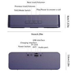 S18 Wireless Creative Bluetooth Smart Speaker Mobile Phone Audio Computer Subwoofer Outdoor Convenable Radio