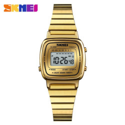 SKMEI 1901 Ceasuri de lux pentru femei, cadran mic, digital, crono, calendar, ceas de mână impermeabil pentru femei, ceas Montre