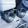 Ventilator auto cu 3 viteze, ventilator de răcire pentru spătarul scaunului auto, încărcare USB, ventilator cu cap dublu, rotați