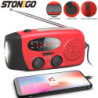 STONEGO Multifuncțional Radio FM Generator de urgență în aer liber cu manivelă Generator solar pentru încărcarea telefonului mob