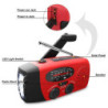 STONEGO Multifuncțional Radio FM Generator de urgență în aer liber cu manivelă Generator solar pentru încărcarea telefonului mob
