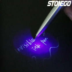 1 buc stilou cu cerneală invizibilă, pix din material plastic, cu bilă, cu lumină UV, magic secret, pix