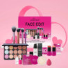 POPFEEL Kit de machiaj all-in-one fard de pleoape pudră luciu de buze Lipoil, cadou de Ziua Îndrăgostiților pentru fete și femei