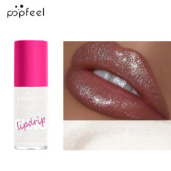 POPFEEL Kit de machiaj all-in-one fard de pleoape pudră luciu de buze Lipoil, cadou de Ziua Îndrăgostiților pentru fete și femei