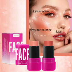 POPFEEL Kit de machiaj all-in-one fard de pleoape pudră luciu de buze Lipoil, cadou de Ziua Îndrăgostiților pentru fete și femei