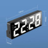 Ceas de birou digital multifuncțional cu alarmă, temperatură, dată, alarmă, amânare, control sonor, mod nocturn, 12/24 ore, LED