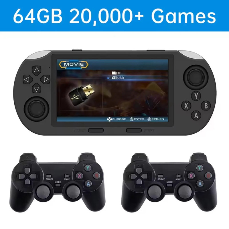 SF3000 portabil mini player de jocuri portabil cu ecran IPS de 4,5 inch, consolă de jocuri video retro, încorporată, peste 20000