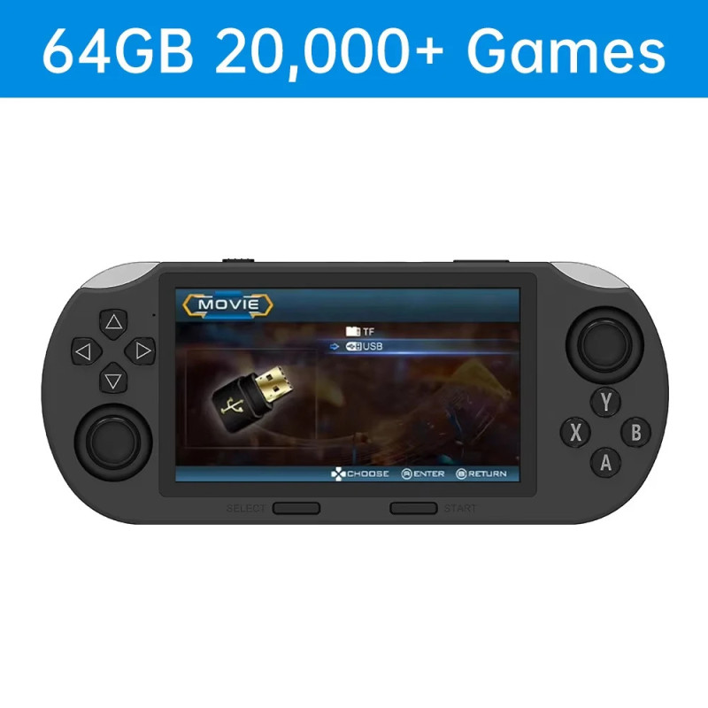 SF3000 portabil mini player de jocuri portabil cu ecran IPS de 4,5 inch, consolă de jocuri video retro, încorporată, peste 20000