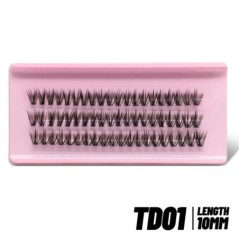 GROINNEYA Cluster Lashes Extensie naturală pentru gene Volum Gene individuale Tavă mixtă Gene de nurcă artificială Machiaj Cilia
