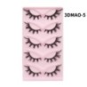 GROINNEYA Gene ochi de pisică Gene false naturale 3D Fluffy Soft Cross 5 perechi Gene Manga Wispy Natural Eyelash Extension Make