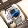 POEDAGAR Ceas de lux pentru bărbați, rezistent la apă, luminos, dată, săptămâna, ceas pentru bărbați din oțel inoxidabil, oțel i