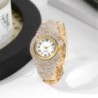 O versiune coreeană a ceasului de damă, la modă și versatil, cu brățară de cuarț cu incrustație de diamante, de lux