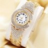 O versiune coreeană a ceasului de damă, la modă și versatil, cu brățară de cuarț cu incrustație de diamante, de lux