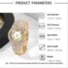 O versiune coreeană a ceasului de damă, la modă și versatil, cu brățară de cuarț cu incrustație de diamante, de lux
