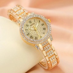 Ceasuri de lux cu strass pentru femei, ceas de mână elegant, ceas de cuarț pentru femei, set de bijuterii pentru femei, relogio 