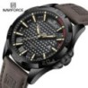 NAVIFORCE Ceas de mână cu calendar de cuarț militar casual sport pentru bărbați pentru bărbați Ceas din piele rezistent la apă R