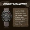 NAVIFORCE Ceas de mână cu calendar de cuarț militar casual sport pentru bărbați pentru bărbați Ceas din piele rezistent la apă R