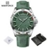 NAVIFORCE Ceas de mână cu calendar de cuarț militar casual sport pentru bărbați pentru bărbați Ceas din piele rezistent la apă R