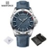 NAVIFORCE Ceas de mână cu calendar de cuarț militar casual sport pentru bărbați pentru bărbați Ceas din piele rezistent la apă R