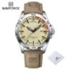 NAVIFORCE Ceas de mână cu calendar de cuarț militar casual sport pentru bărbați pentru bărbați Ceas din piele rezistent la apă R