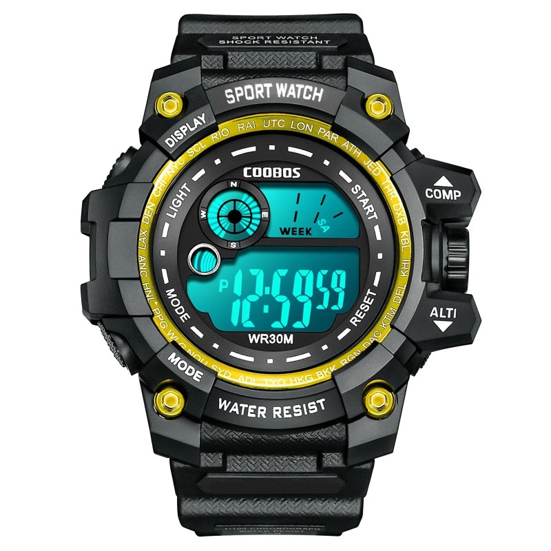 Ceas sport, cu cureaua din silicon, ceas militar, cu calendar cu LED, ceas digital impermeabil, relogio masculino