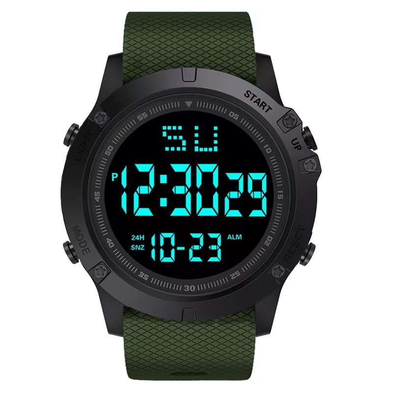Ceas sport pentru bărbați Ceas sport militar multifuncțional, impermeabil, luminos LED, digital pentru copii, cadran mare, ceas 